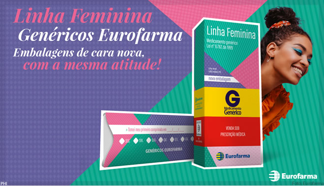 Linha feminina de genéricos da Eurofarma ganha novas embalagens