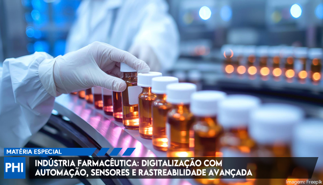 Indústria farmacêutica: digitalização com automação, sensores e rastreabilidade avançada